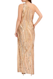 Multi Sequin One Shoulder Gown