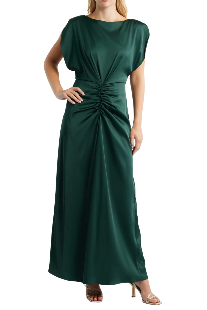 Cowl Neck Satin Gown