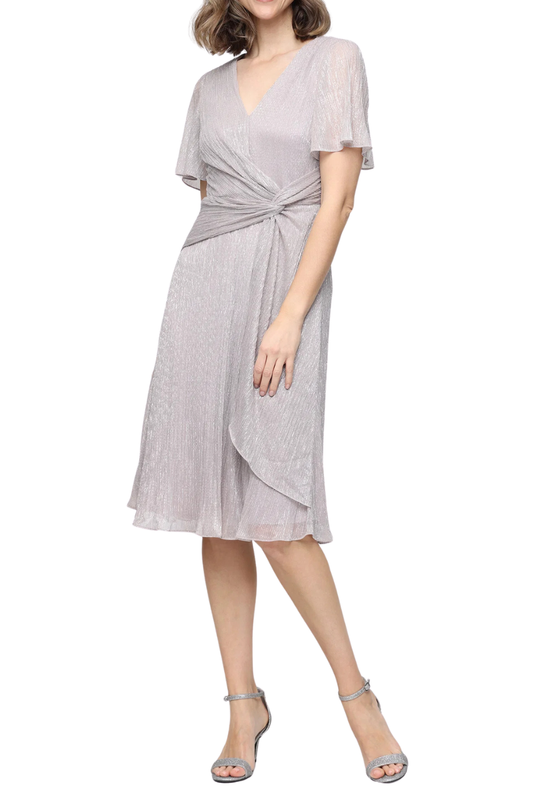Surplice Crinkle Dress