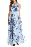 Keyhole Printed Gown