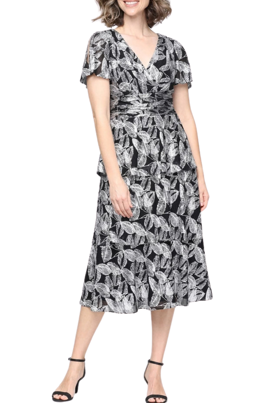 Tiered Foil Dress