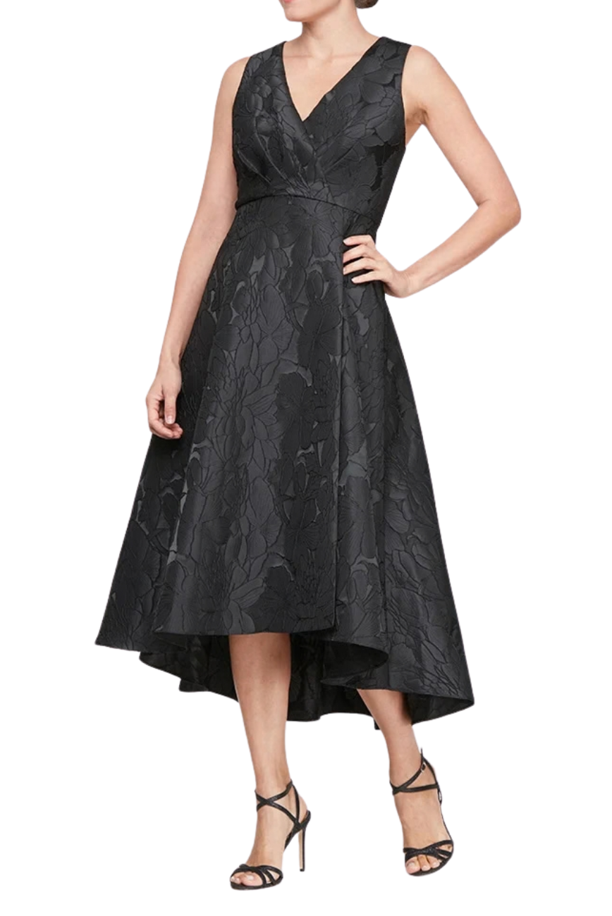 Hi Low Jacquard Dress
