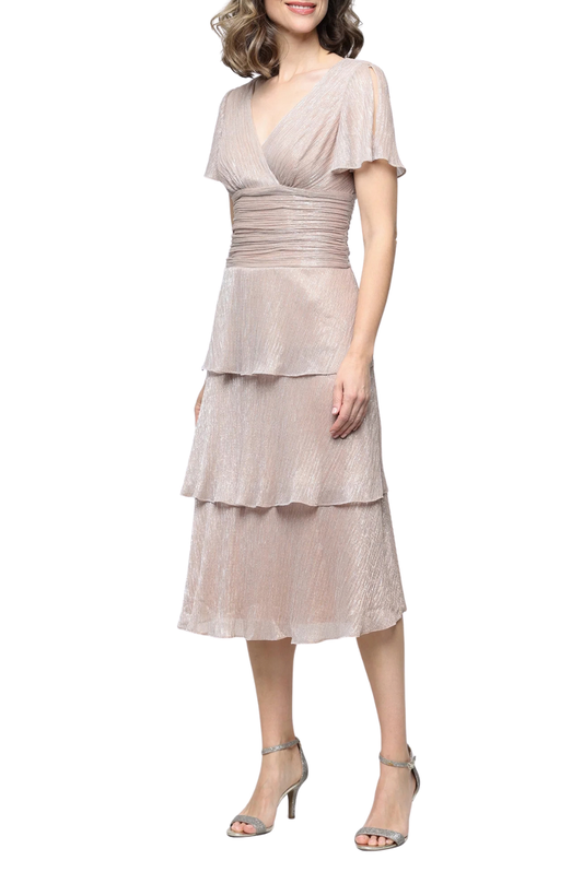 Tiered Foil Dress