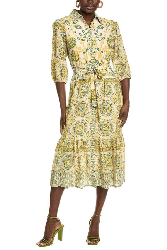 Belted Sunflower Dress