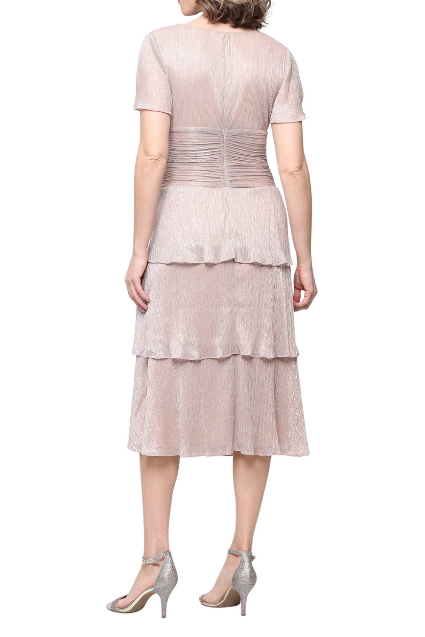 Tiered Foil Dress