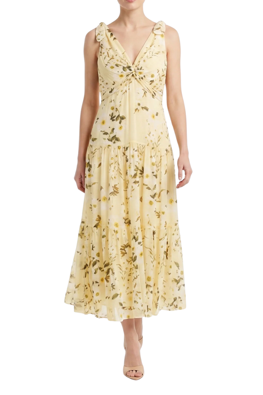 A Line Floral Midi
