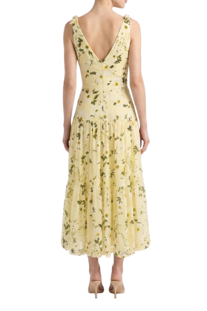 A Line Floral Midi