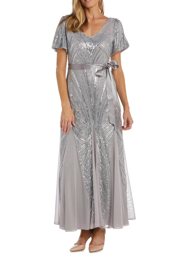 Sequin Chiffon Gown