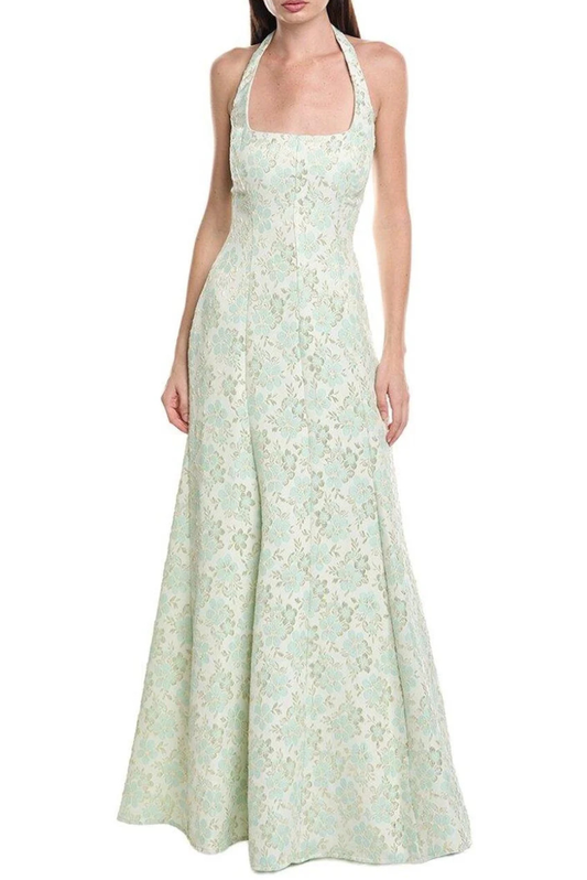 Halter Jacquard Gown