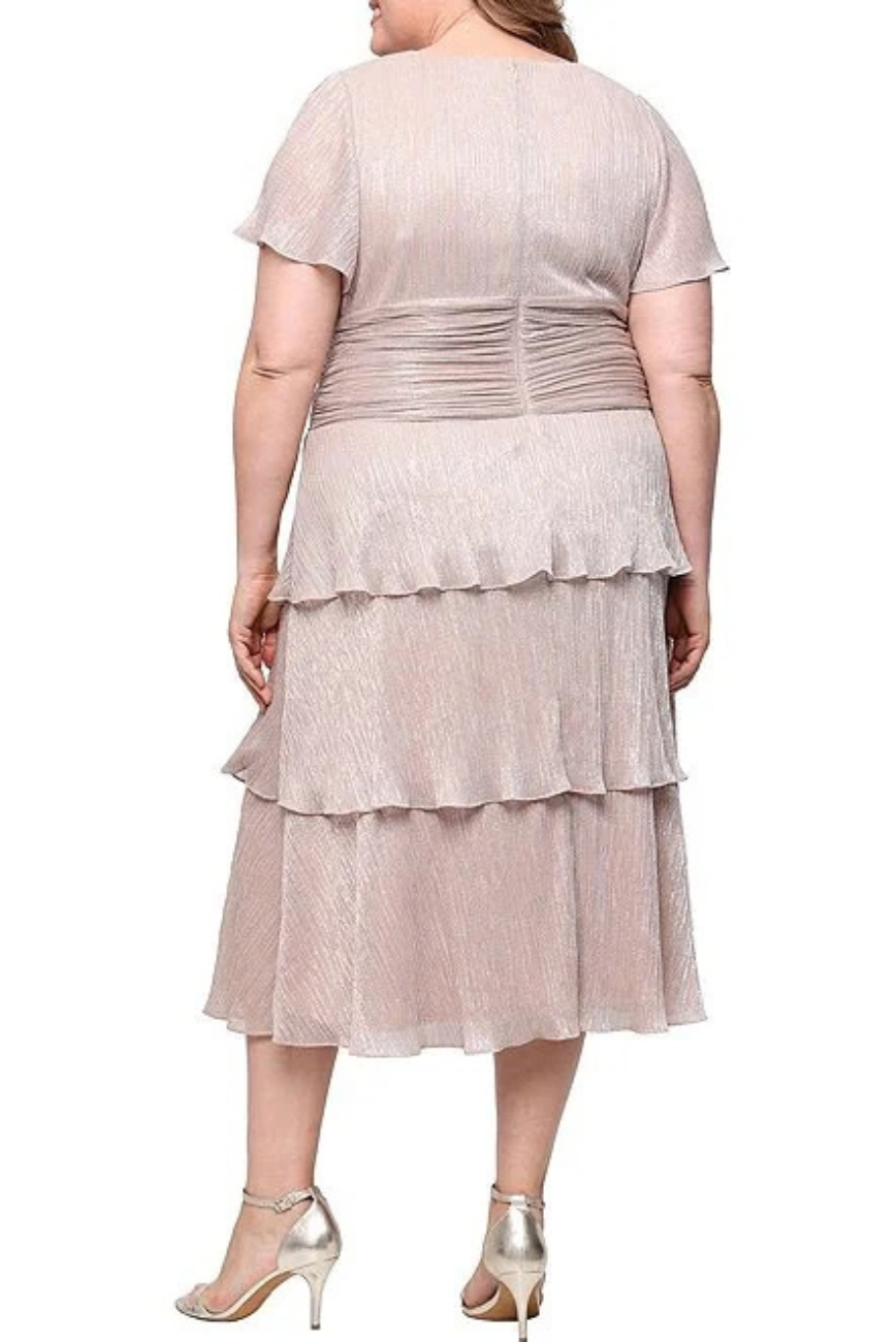 Tiered Foil Dress