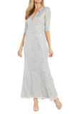 Corded Sequin Gown