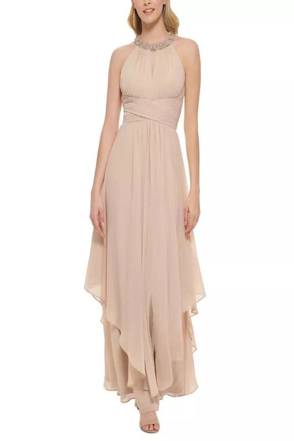 Ruched Chiffon Gown