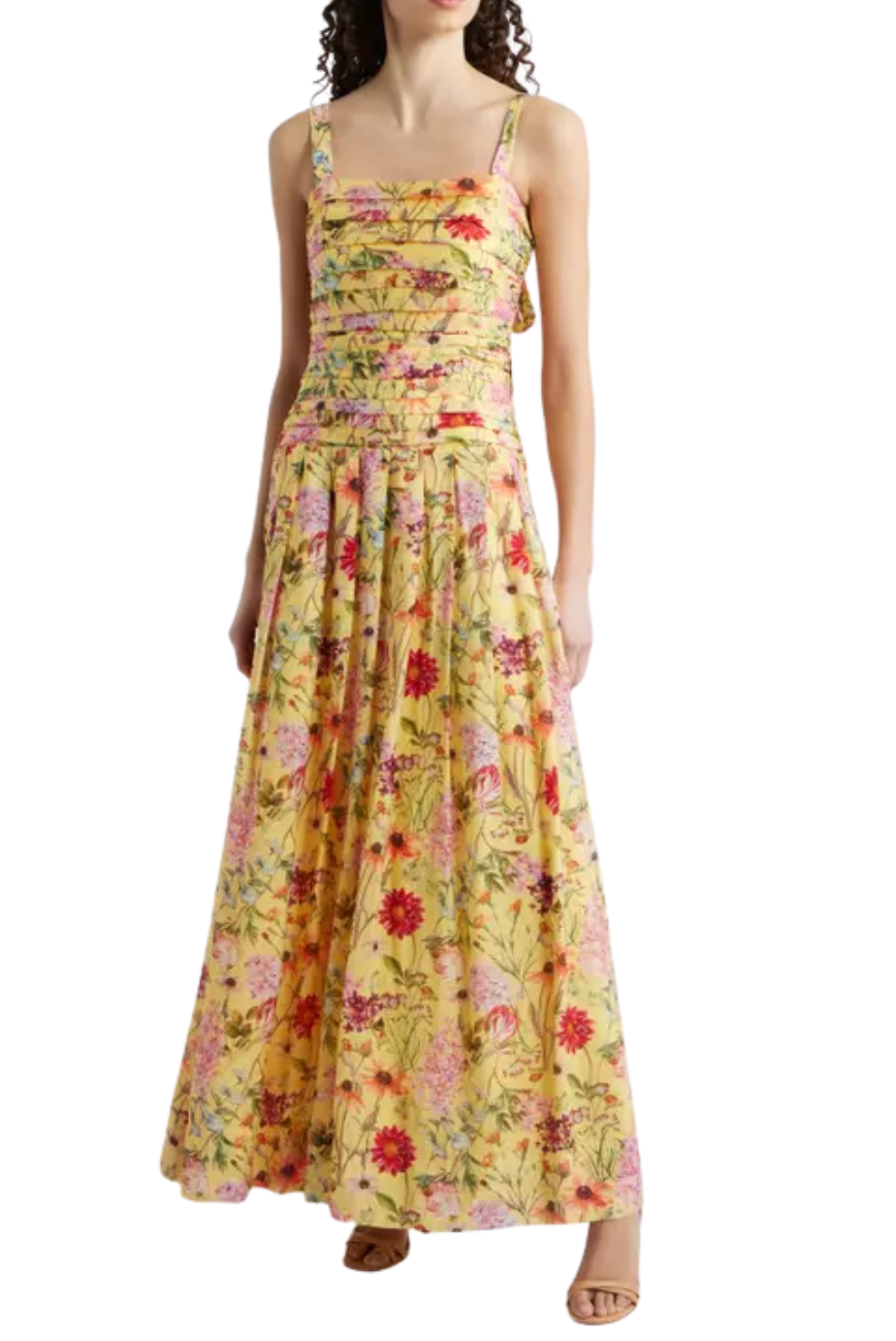 Floral Square Neck Maxi
