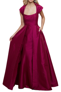 Queen Anne Neckline Gown