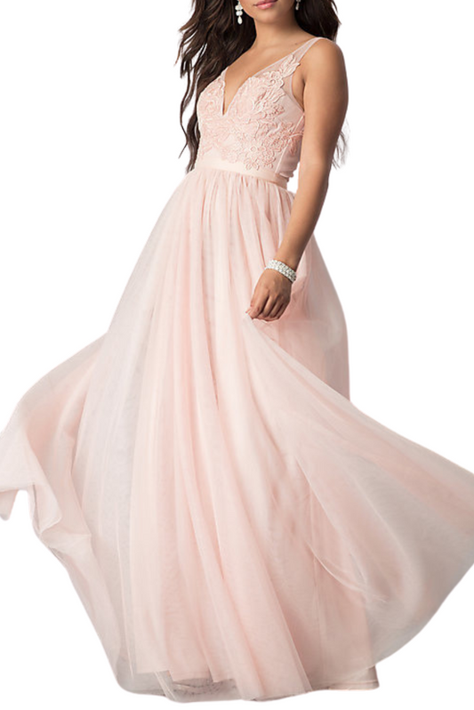 Chiffon Lace Gown