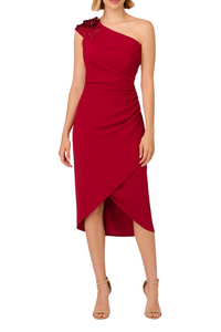 Crepe Wrap Midi Dress