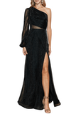 Asymmetric Neckline Gown