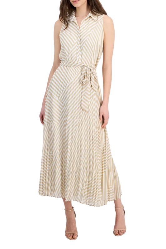 Printed Pleated Dress