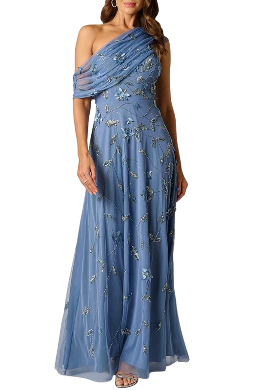 Mesh Asymmetric Gown