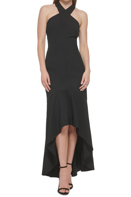 Criss Cross Halter Gown