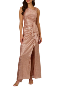 Angled Metallic Gown