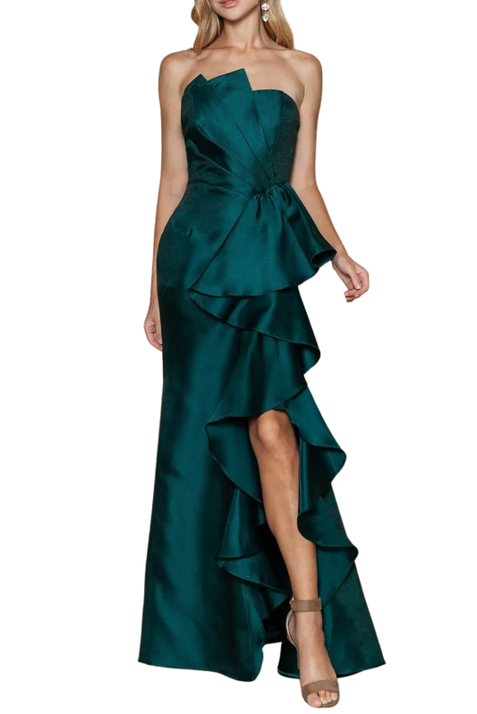 Waterfall Ruffle Gown