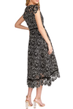 Sleeveless Ruffle Lace Dress