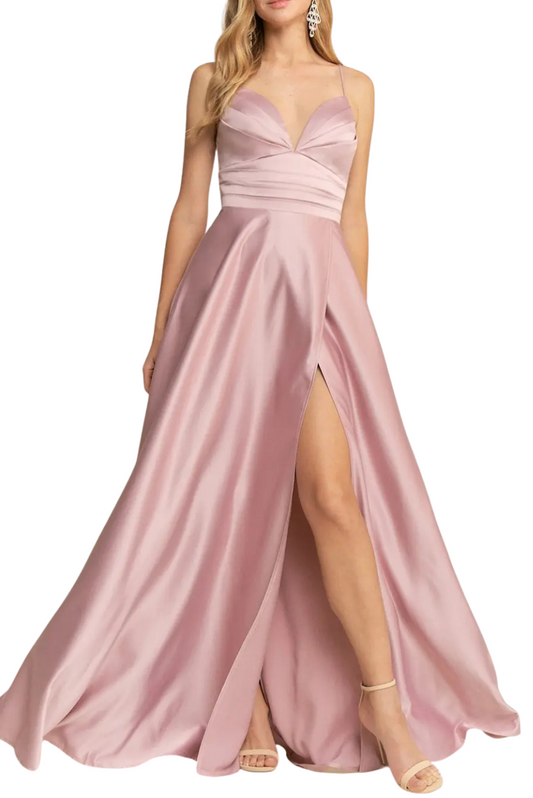 Satin Strappy Gown