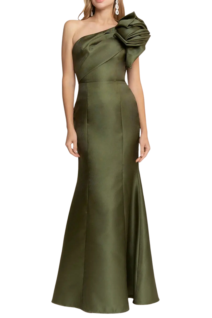 One Shoulder Flower Gown