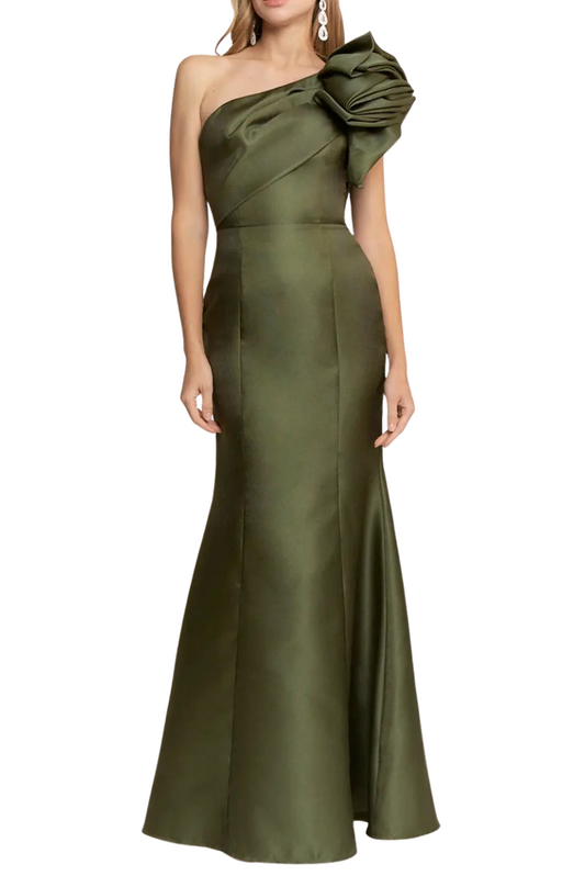 One Shoulder Flower Gown