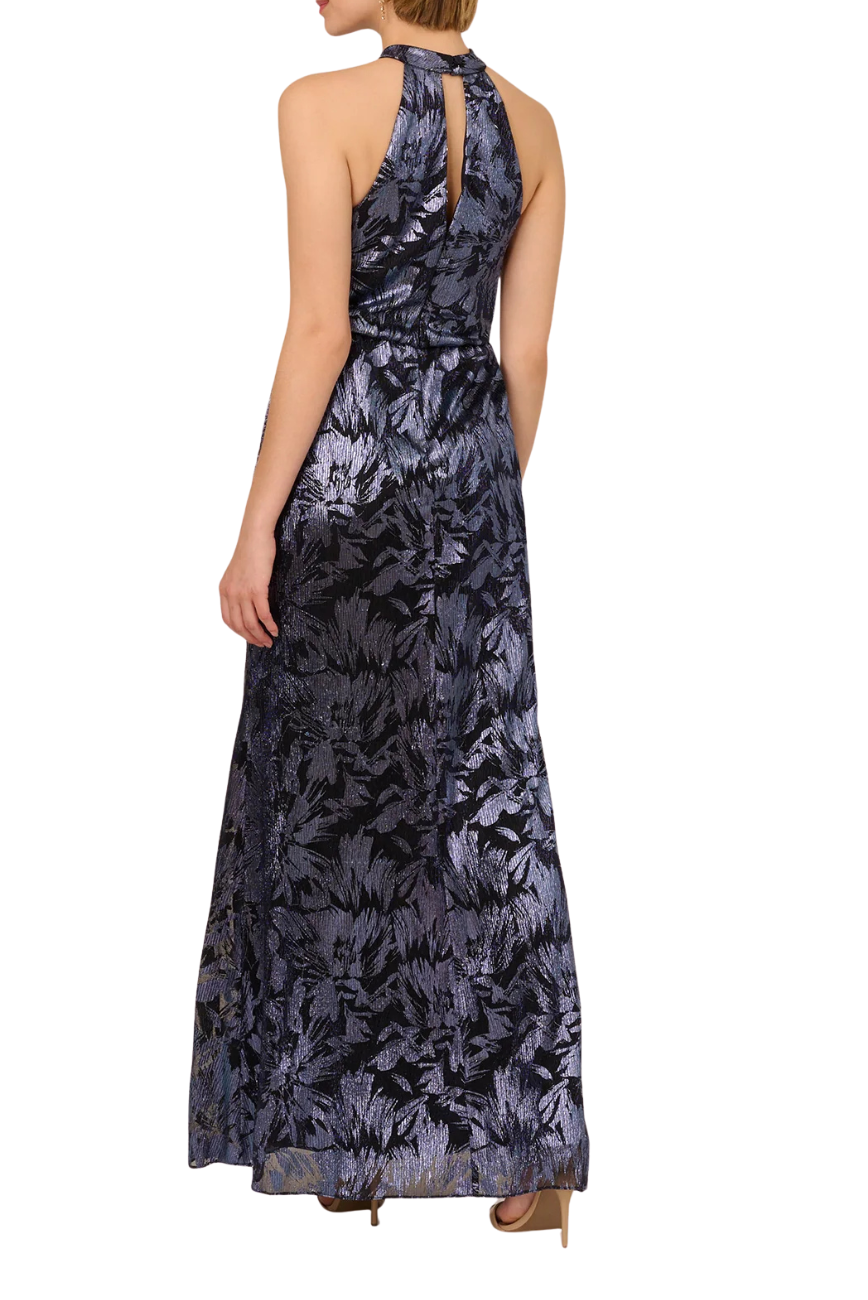 Metallic Halter Gown