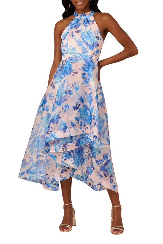 Floral Organza Midi Dress