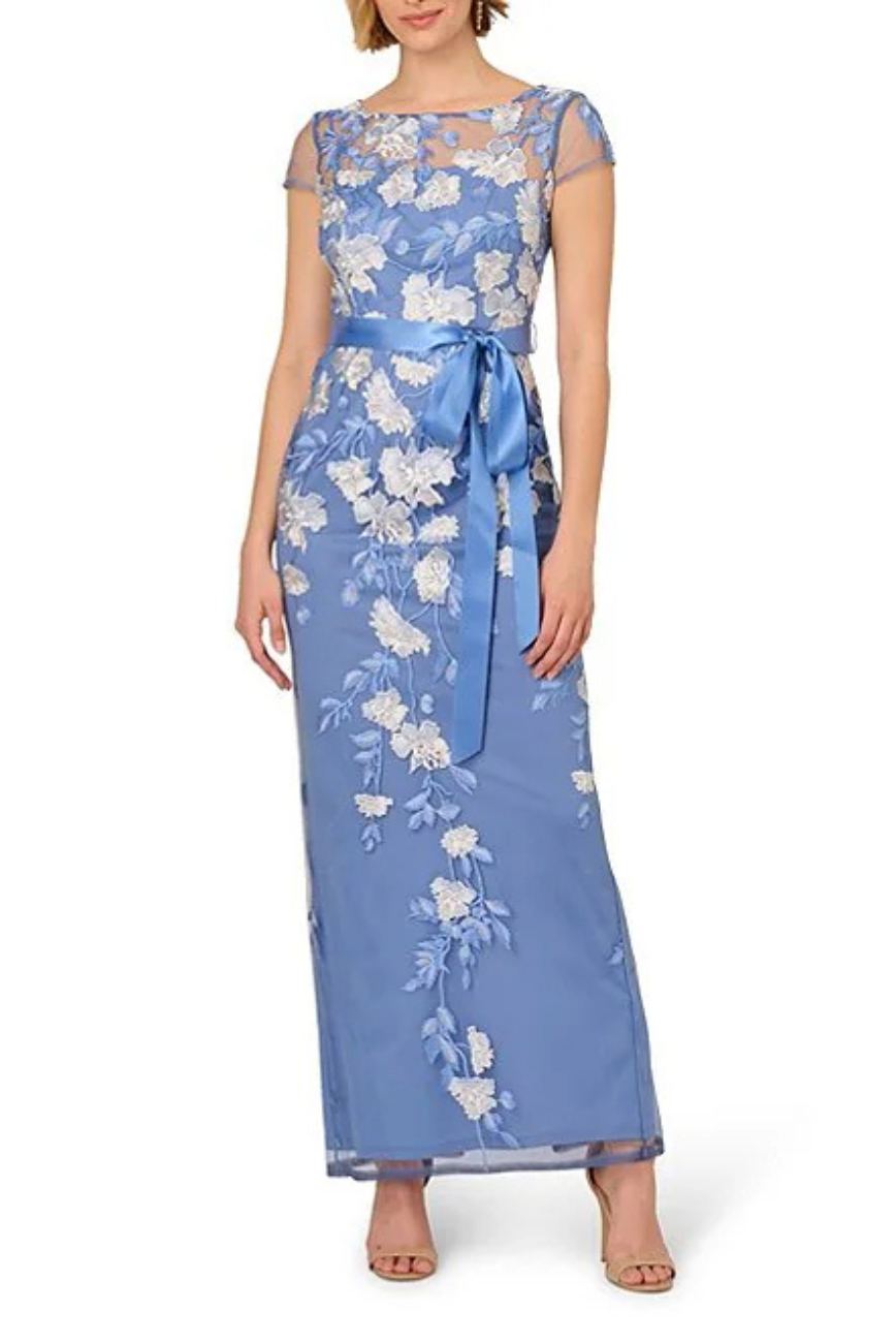 Floral Column Gown