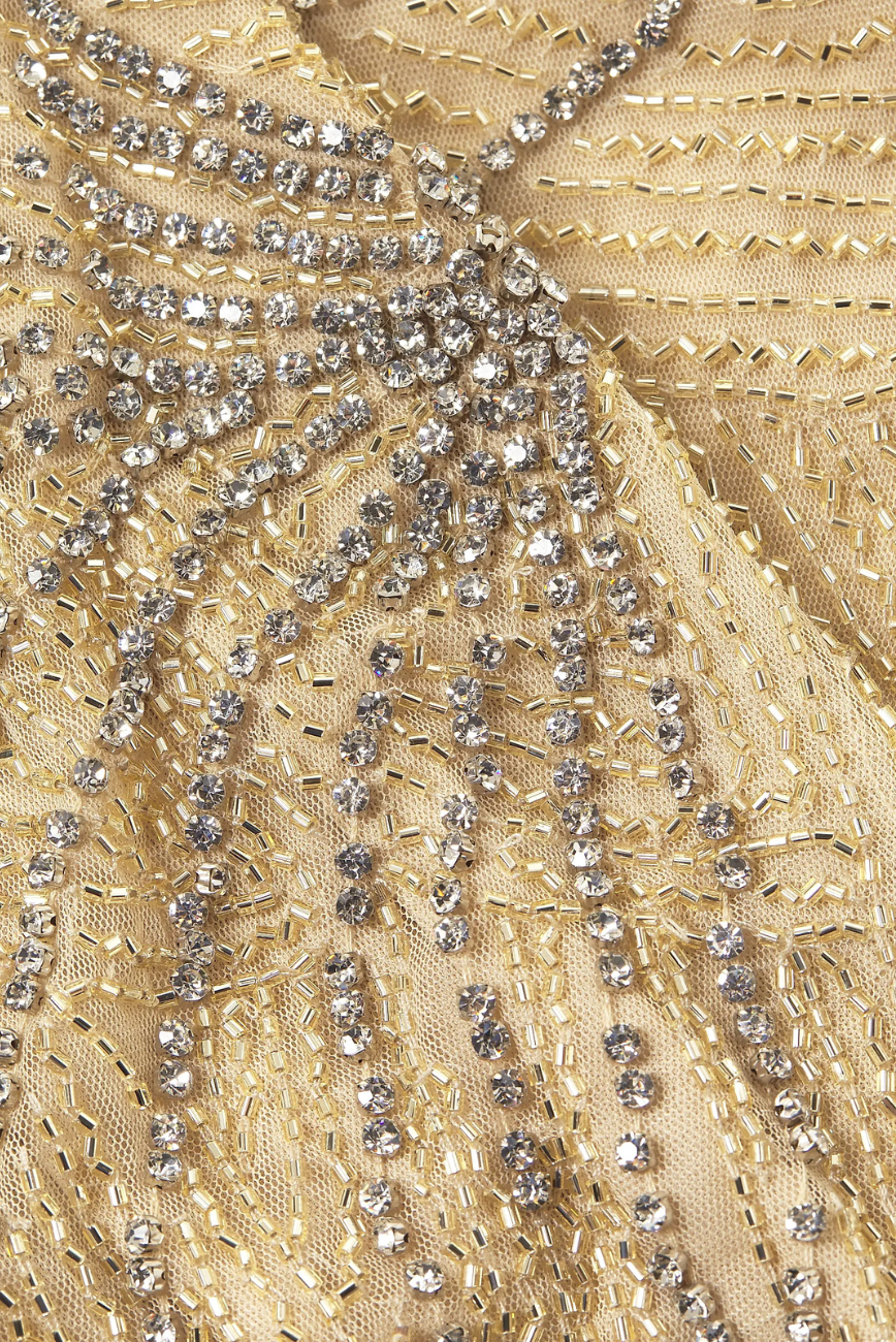 Beaded One Shoulder Gown