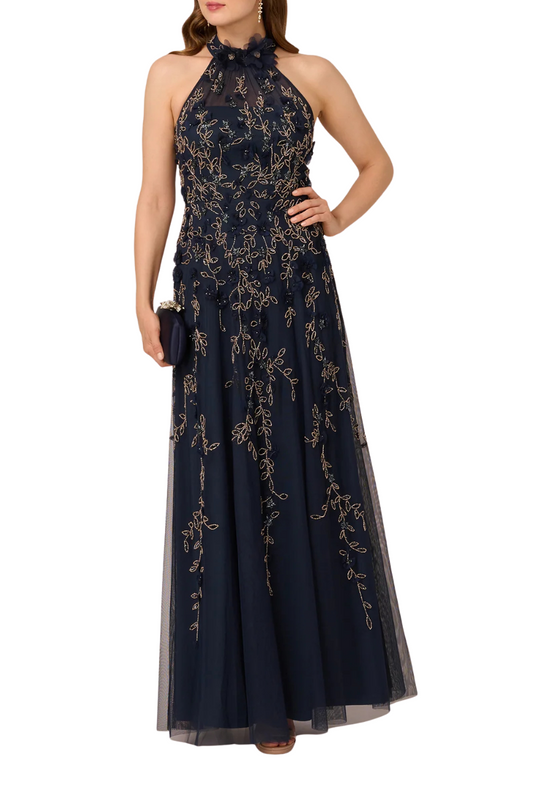Petal Halter Gown