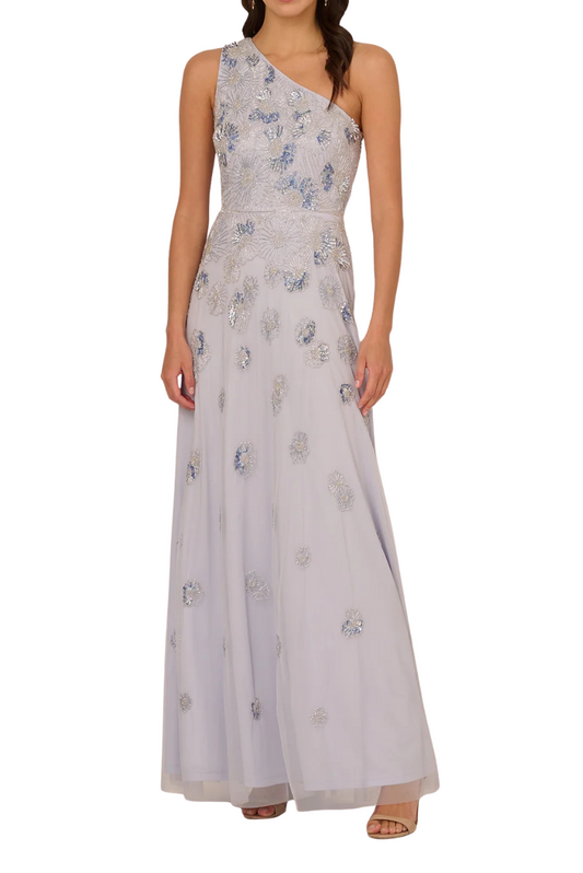 One Sided Floral Gown