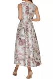 Floral Jacquard Midi Dress