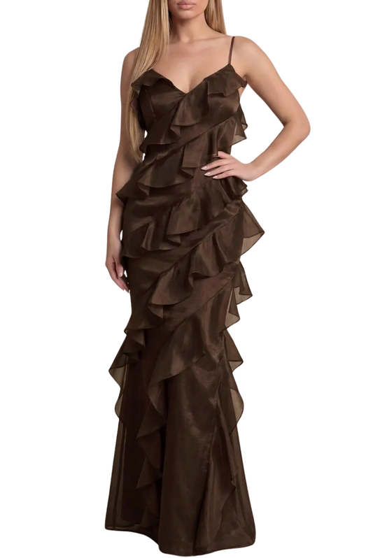 All Over Ruffle Gown