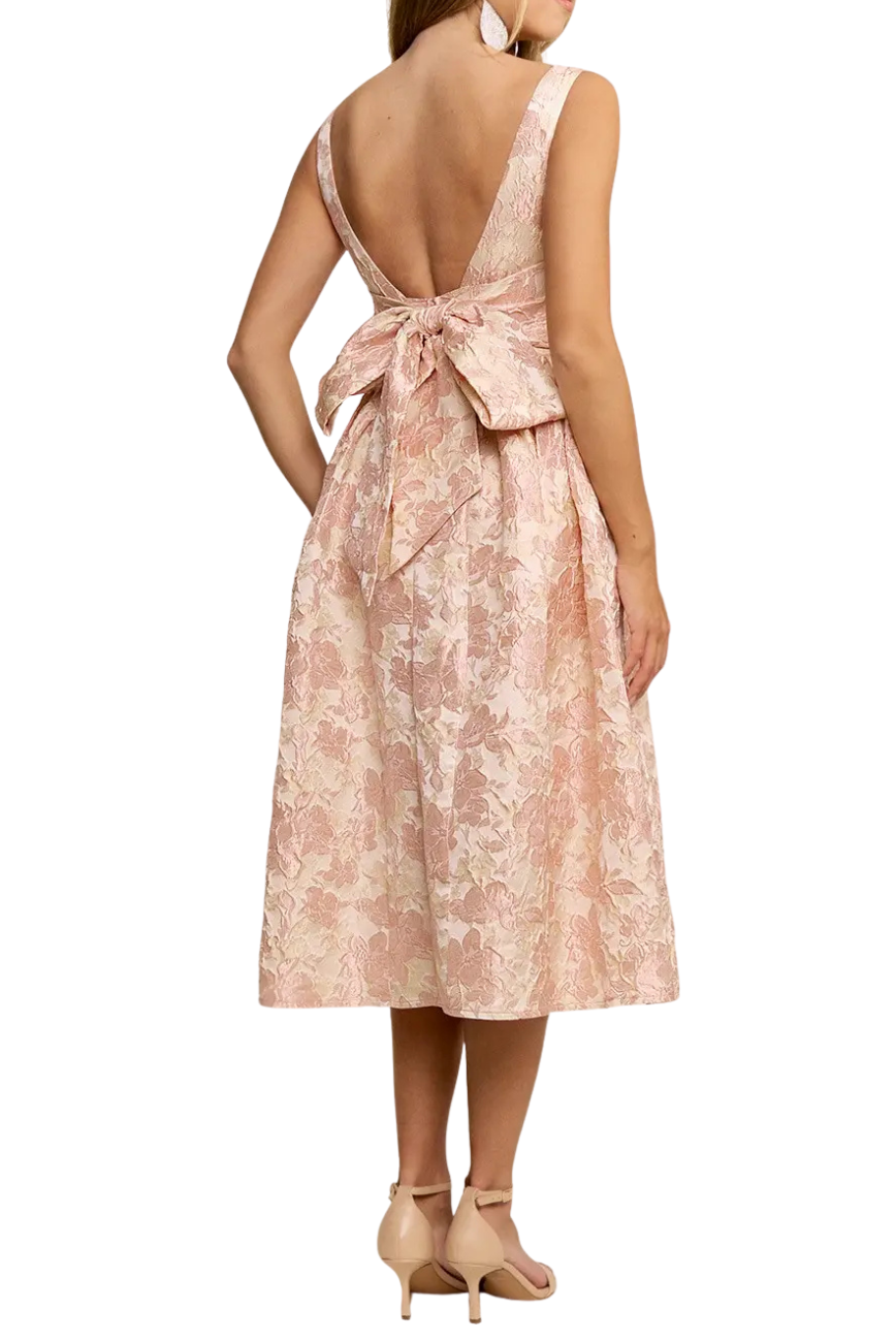 Ribbon Fit and Flare Midi