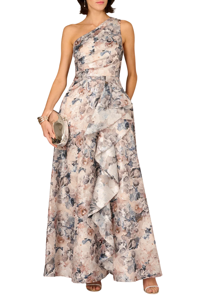 Printed Jacquard Ballgown