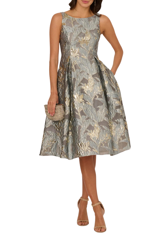 Jacquard Tea Length Dress