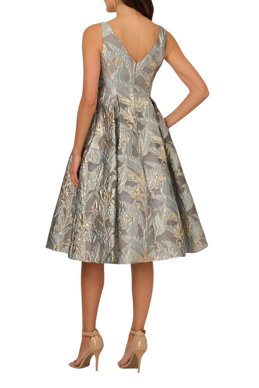 Jacquard Tea Length Dress