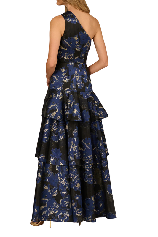 Tiered Jacquard Ballgown