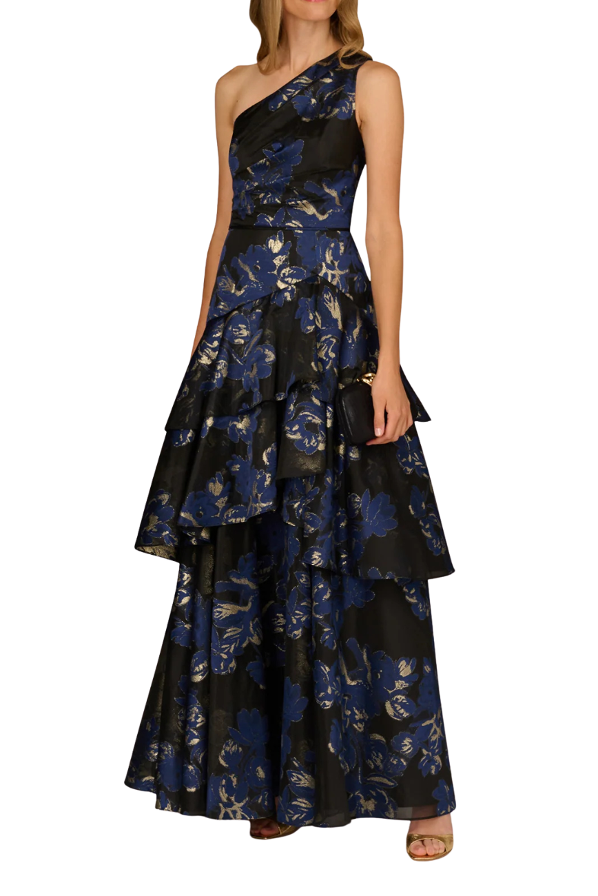 Tiered Jacquard Ballgown