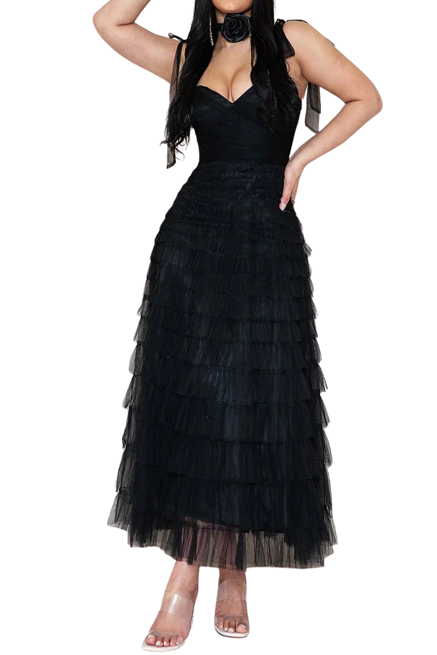 Tiered Tulle Midi