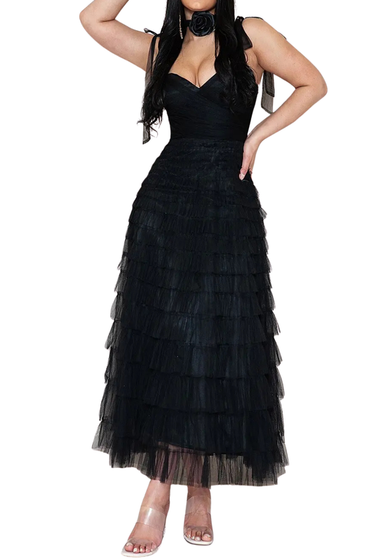 Tiered Tulle Midi