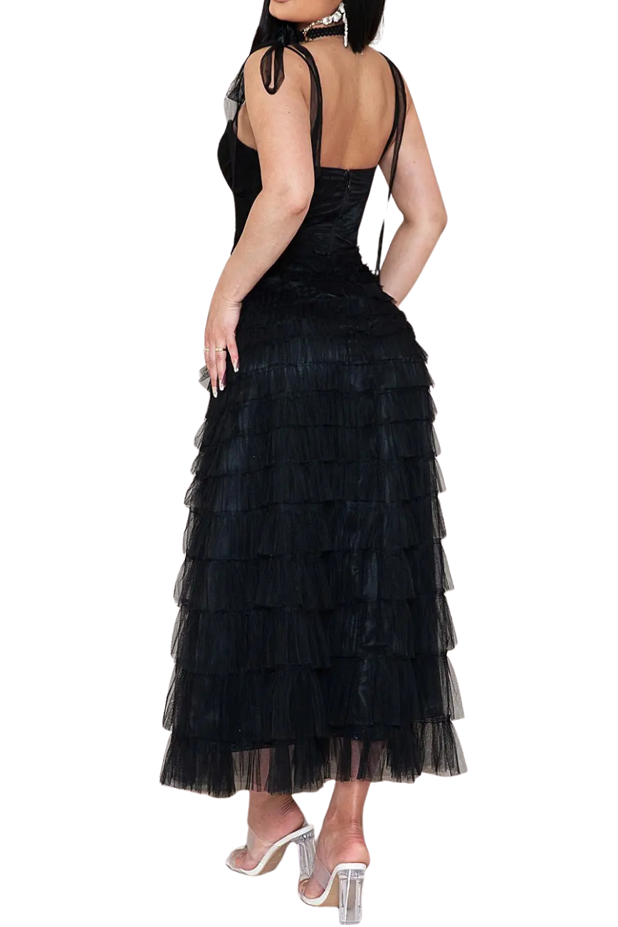 Tiered Tulle Midi