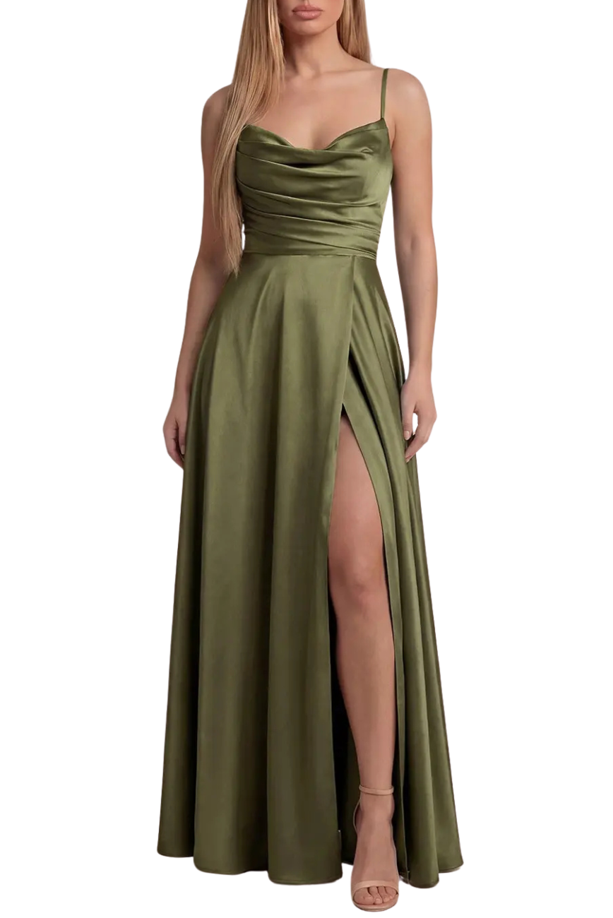 Strappy Spag Strap Gown