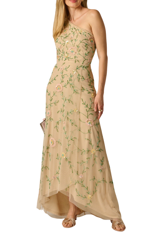 Beaded High Low Gown