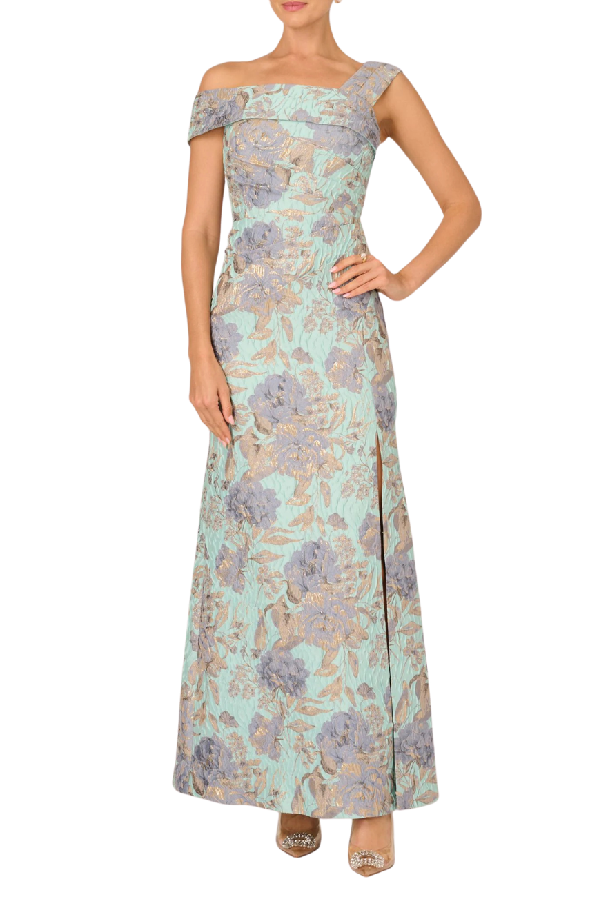Floral Jacquard Gown